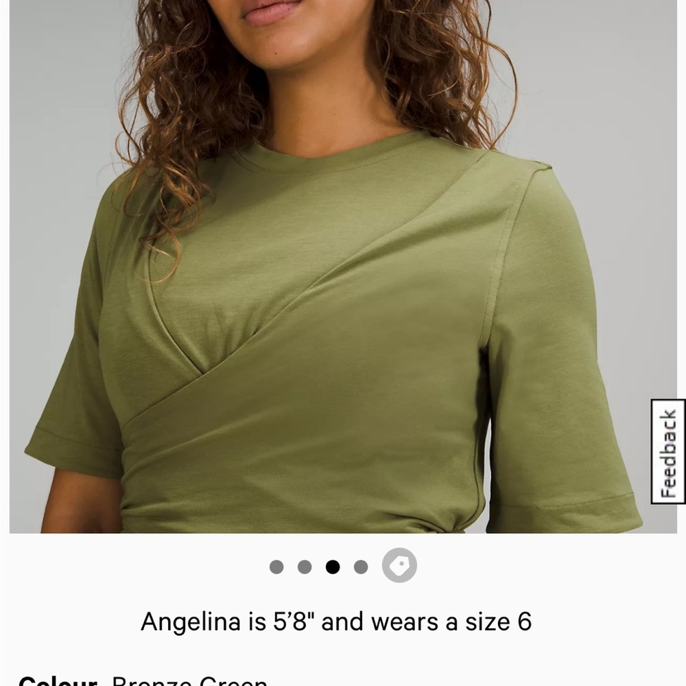Lululemon Cotton Wrap Front T-Shirt Dress